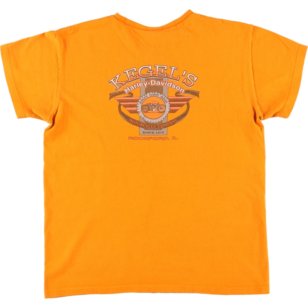 Harley Davidson(ハーレーダビッドソン)の古着 90年代 ハーレーダビッドソン Harley-Davidson Vネック モーターサイクル バイクTシャツ USA製 メンズL ヴィンテージ /eaa436334 メンズのトップス(Tシャツ/カットソー(半袖/袖なし))の商品写真