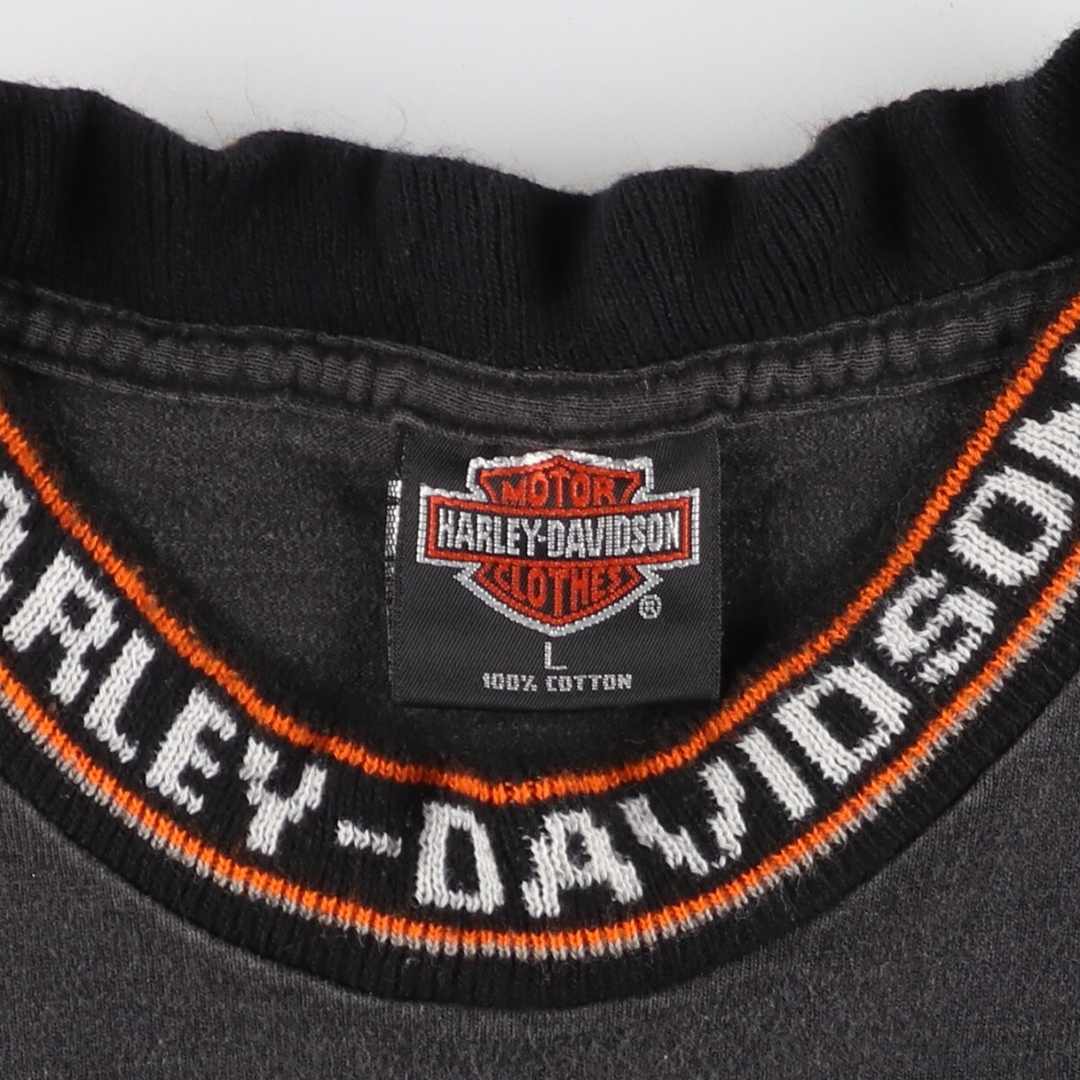 Harley Davidson(ハーレーダビッドソン)の古着 90年代 ハーレーダビッドソン Harley-Davidson モーターサイクル バイクTシャツ USA製 メンズL ヴィンテージ /eaa436335 メンズのトップス(Tシャツ/カットソー(半袖/袖なし))の商品写真