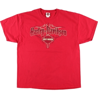 ハーレーダビッドソン(Harley Davidson)の古着 ハーレーダビッドソン Harley-Davidson モーターサイクル バイクTシャツ メンズXL /eaa431699(Tシャツ/カットソー(半袖/袖なし))