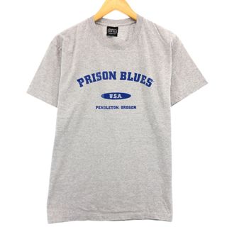 ヘインズ(Hanes)の古着 ヘインズ Hanes PRISON BLUES プリントTシャツ メンズM /eaa413862(Tシャツ/カットソー(半袖/袖なし))