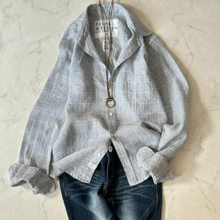 フランクアンドアイリーン(Frank&Eileen)の美品♪フランク&アイリーン リネンシャツ グレンチェック 麻 XS gm0(シャツ/ブラウス(長袖/七分))