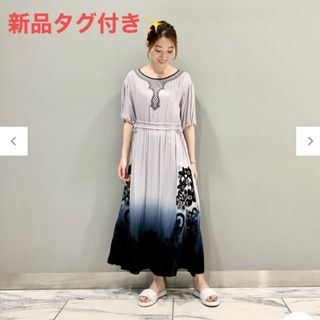 GRACE CONTINENTAL - 新品タグ付き！グレースグラデーション刺繍ワンピース　ダイアグラム　グレースクラス