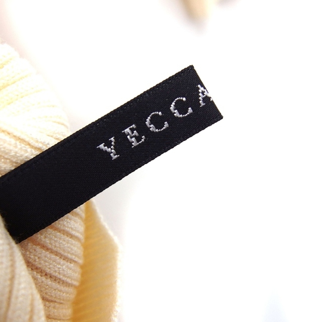 YECCA VECCA(イェッカヴェッカ)のイェッカヴェッカ ニット カットソー リブ クルーネック ストレッチ 五分袖 F レディースのトップス(ニット/セーター)の商品写真