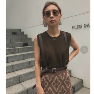 Ameri VINTAGE - HARNESS KNIT MINI TOPニットベスト　美品