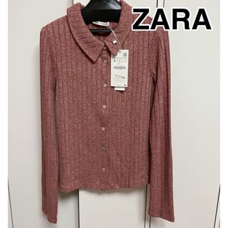 ザラ(ZARA)のZARA ピンクリブニット(ニット/セーター)