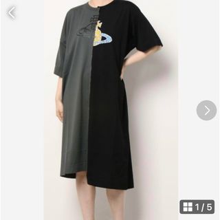 ヴィヴィアンウエストウッド(Vivienne Westwood)の未使用☆完売品！美品☆ヴィヴィアンウエストウッド　リメイク風オーブワンピース(ロングワンピース/マキシワンピース)