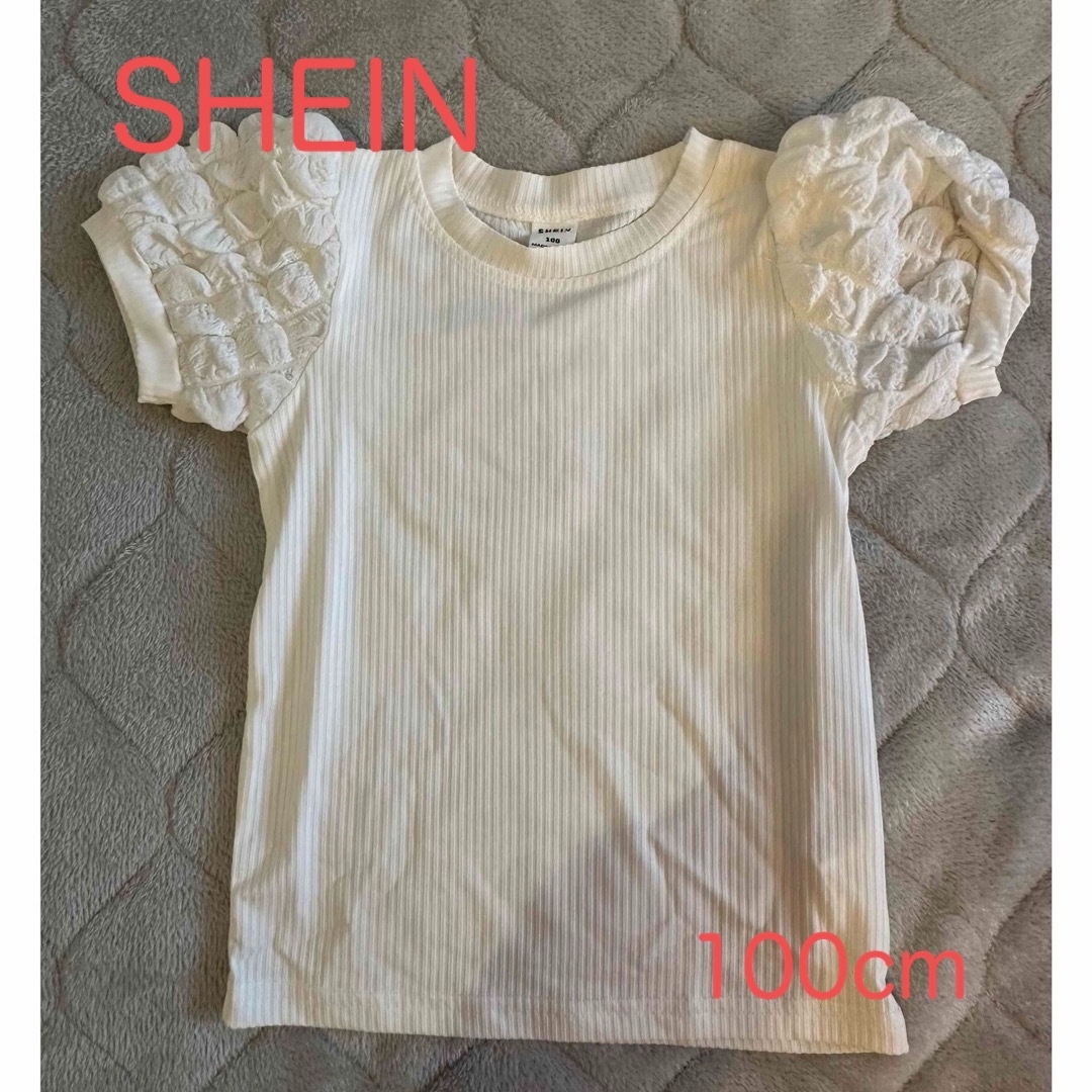 SHEIN(シーイン)のSHEIN ポワン袖 半袖Tシャツ キッズ/ベビー/マタニティのキッズ服女の子用(90cm~)(Tシャツ/カットソー)の商品写真
