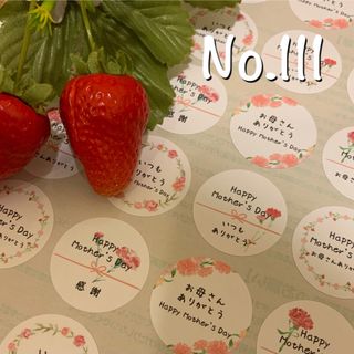 No.111 母の日シール　お母さんありがとう　プチギフト　ハンドメイド(ラッピング/包装)