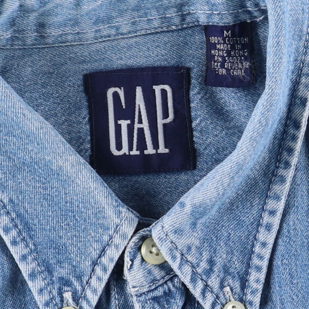 GAP(ギャップ)の古着 90年代 ギャップ GAP オールドギャップ 長袖 ボタンダウンデニムシャツ メンズM ヴィンテージ /eaa431337 メンズのトップス(シャツ)の商品写真