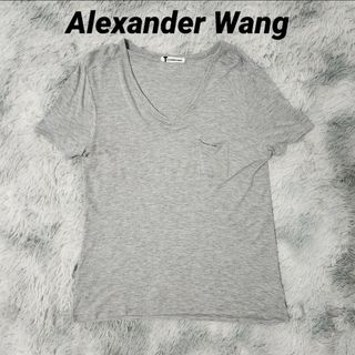 アレキサンダーワン(Alexander Wang)のAlexander Wang アレキサンダーワン 深Vネック Tシャツ ポケT(Tシャツ/カットソー(半袖/袖なし))