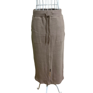 GU - GU ロングスカート ワッフル生地 ベージュ スカート Sサイズ