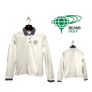 ビームスゴルフ(BEAMSGOLF)の【BEAMS GOLF】ロゴ刺繍ポロシャツ　Mサイズ【日本製】(ウエア)