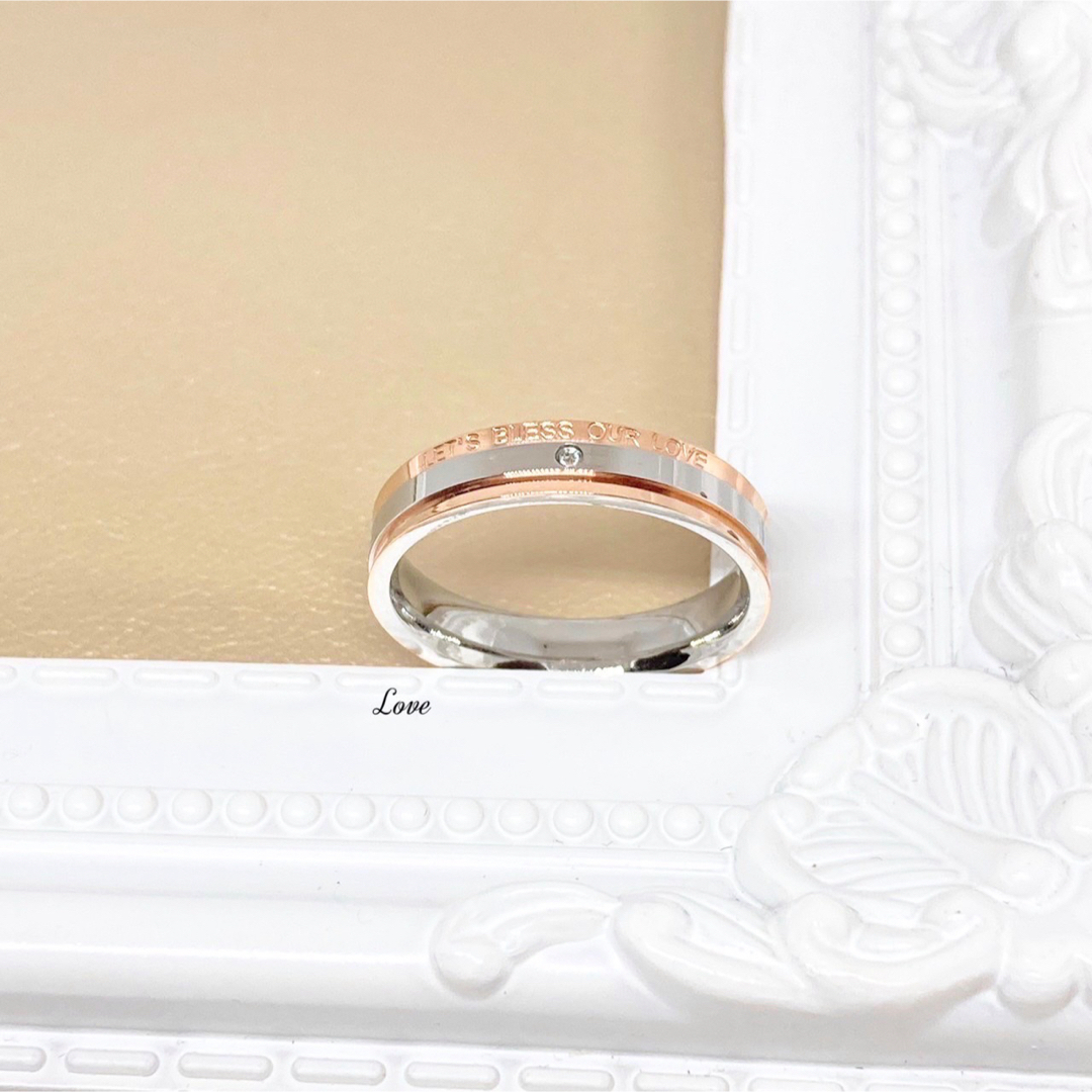 OUR LOVE ステンレスリング  ステンレス指輪 ピンキーリング レディース レディースのアクセサリー(リング(指輪))の商品写真