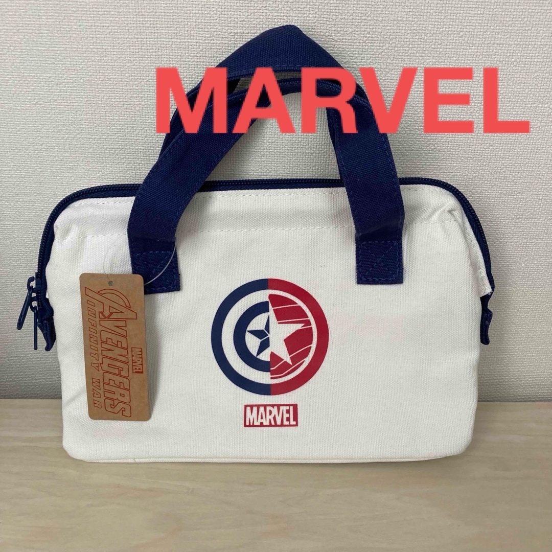 MARVEL(マーベル)のマーベル　キャプテンアメリカ　保冷 ランチトート ／ ランチバッグ インテリア/住まい/日用品のキッチン/食器(弁当用品)の商品写真