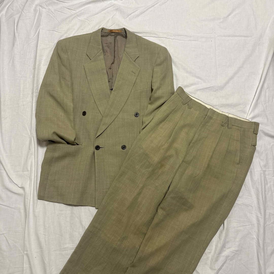 菅田将暉 希少 古着 ダブルスーツ グレー Mサイズ ヴィンテージ 菅田将暉 希少 古着 ダブルスーツ グレー Mサイズ ヴィンテージ