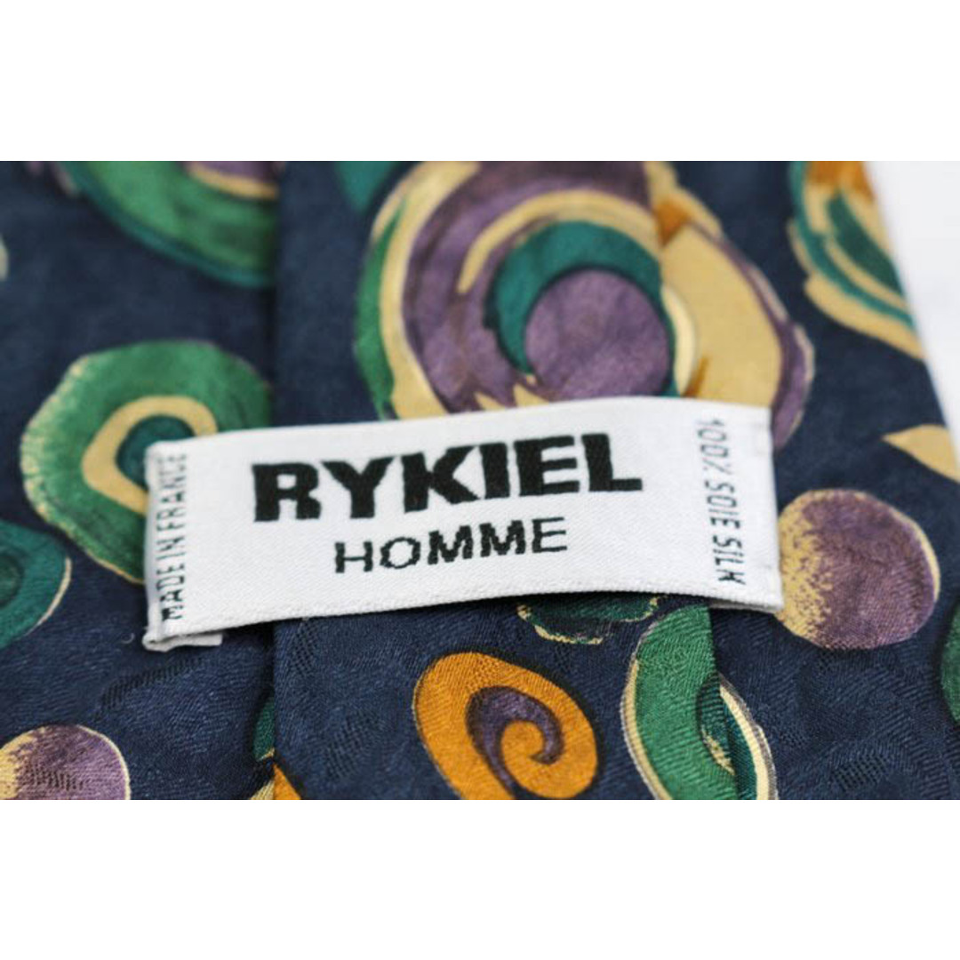 RYKIEL HOMME(リキエルオム)のリキエル オム ブランド ネクタイ 総柄 ペイズリー ドット シルク フランス製 PO  メンズ ネイビー RYKIEL HOMME メンズのファッション小物(ネクタイ)の商品写真