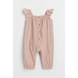 H&M - H&M HandM エイチアンドエム　baby コットンロンパース　ピンク　80