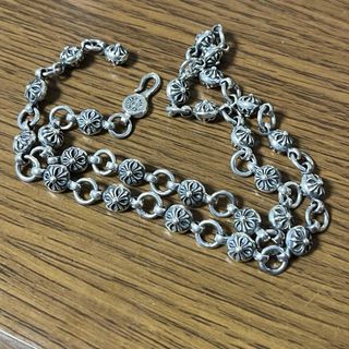 クロムハーツ(Chrome Hearts)のクロムハーツ  タイプ クロスボールネックレス  55cm(ネックレス)