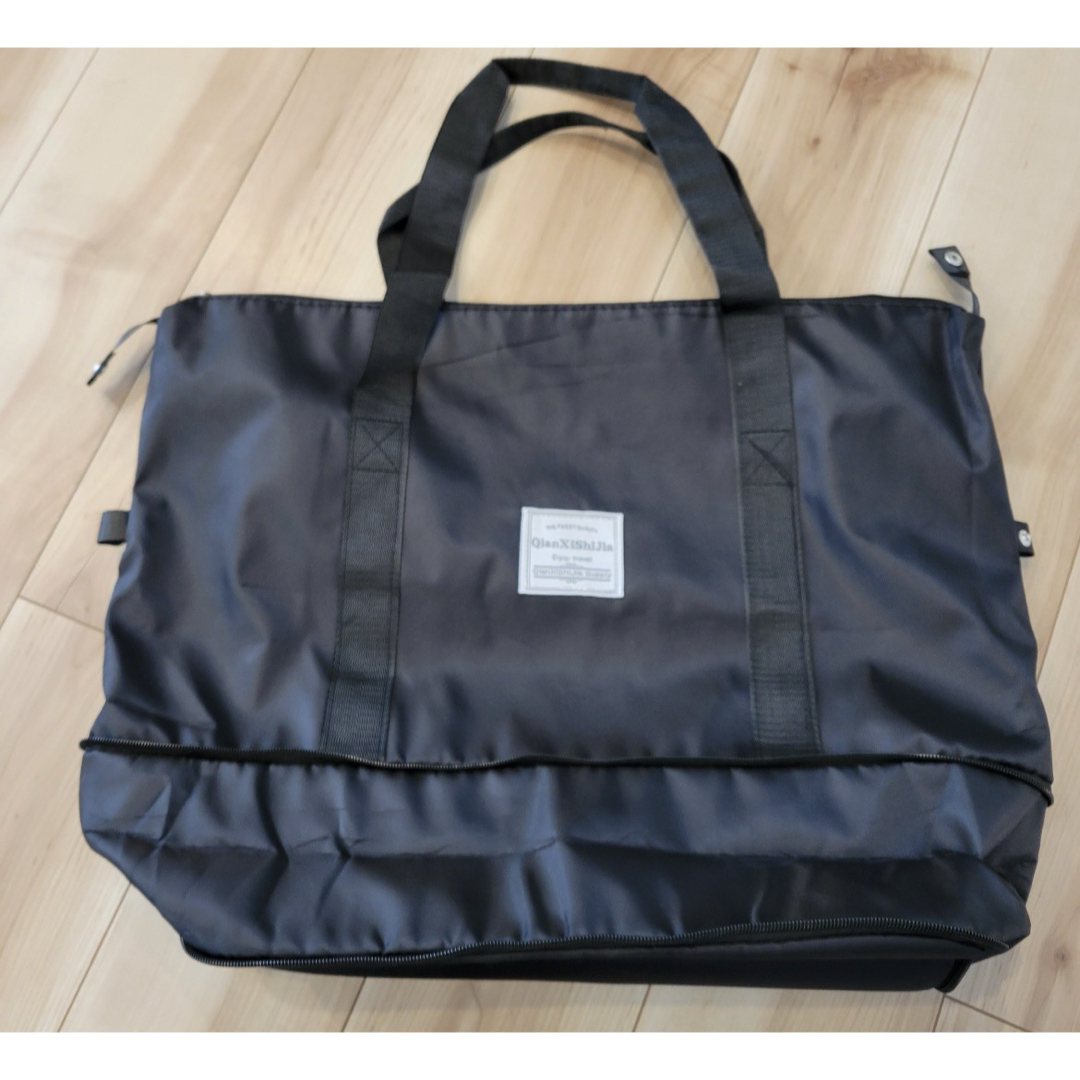 ボストンバッグ♡ブラック 韓国 多機能 2way 防水 旅行バッグ 黒 大容量 レディースのバッグ(ボストンバッグ)の商品写真