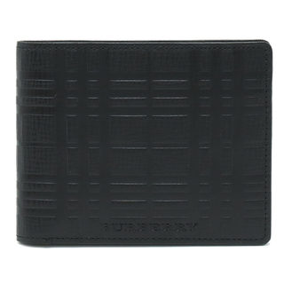 バーバリー(BURBERRY)のバーバリー エンボスチェック 2つ折札入れ 二つ折り財布 （22400647）(財布)