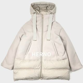 HERNO - 美品 HERNO ヘルノ 23AW ダウンジャケット 42 M ベージュ 大きい