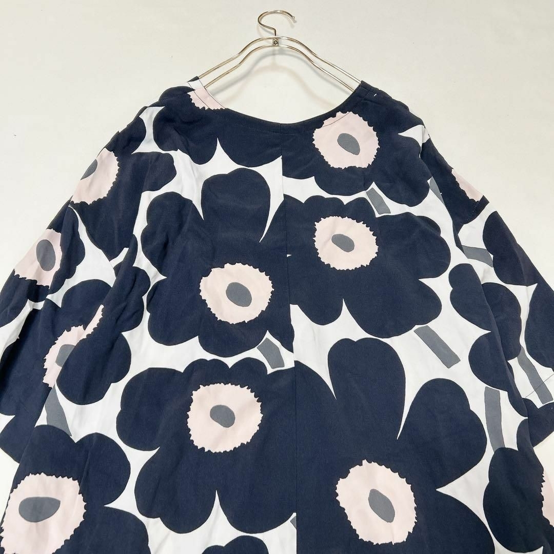 marimekko(マリメッコ)のマリメッコ　ワイドシルエット　ウニッコ　とろみ　半袖ロングワンピース レディースのワンピース(ロングワンピース/マキシワンピース)の商品写真