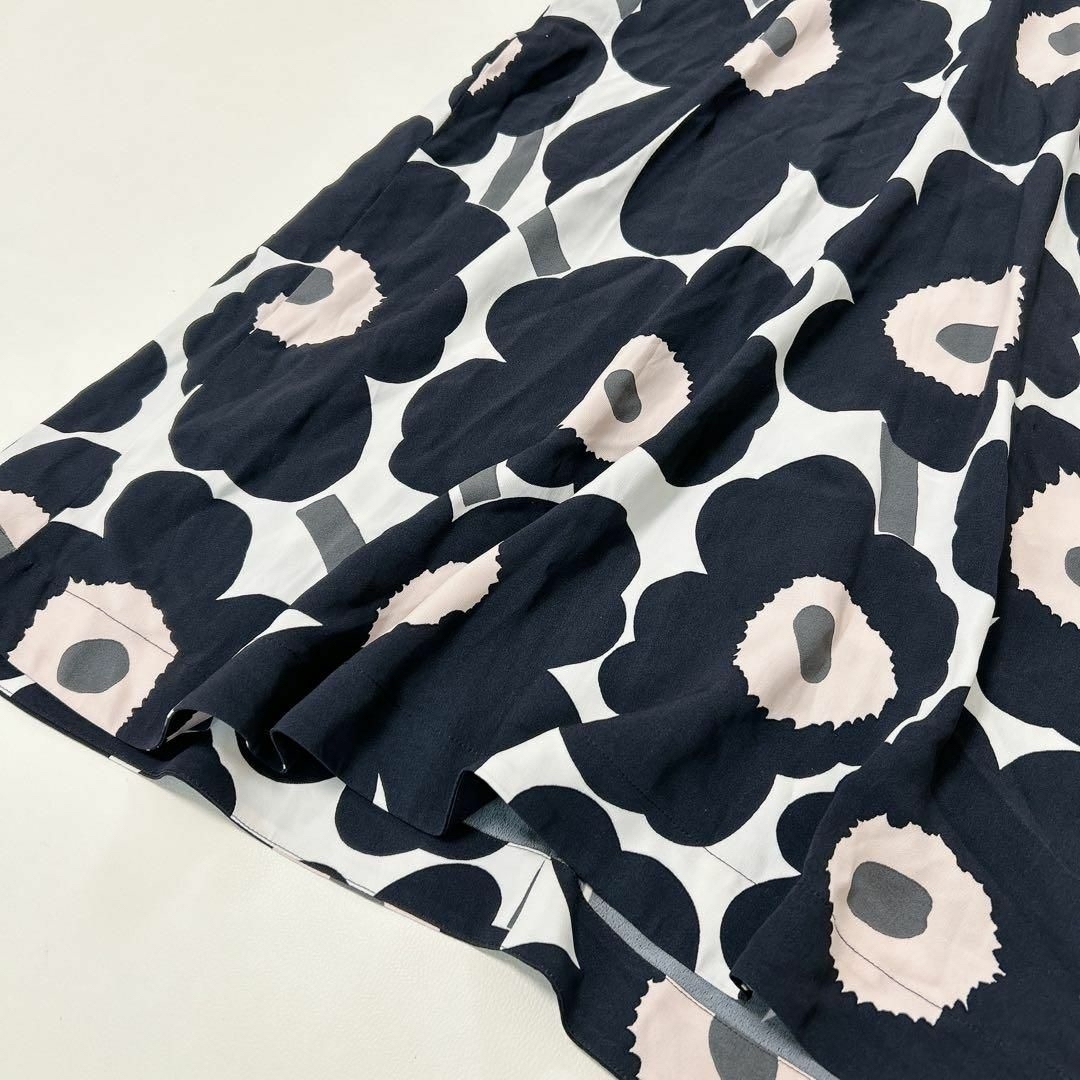 marimekko(マリメッコ)のマリメッコ　ワイドシルエット　ウニッコ　とろみ　半袖ロングワンピース レディースのワンピース(ロングワンピース/マキシワンピース)の商品写真