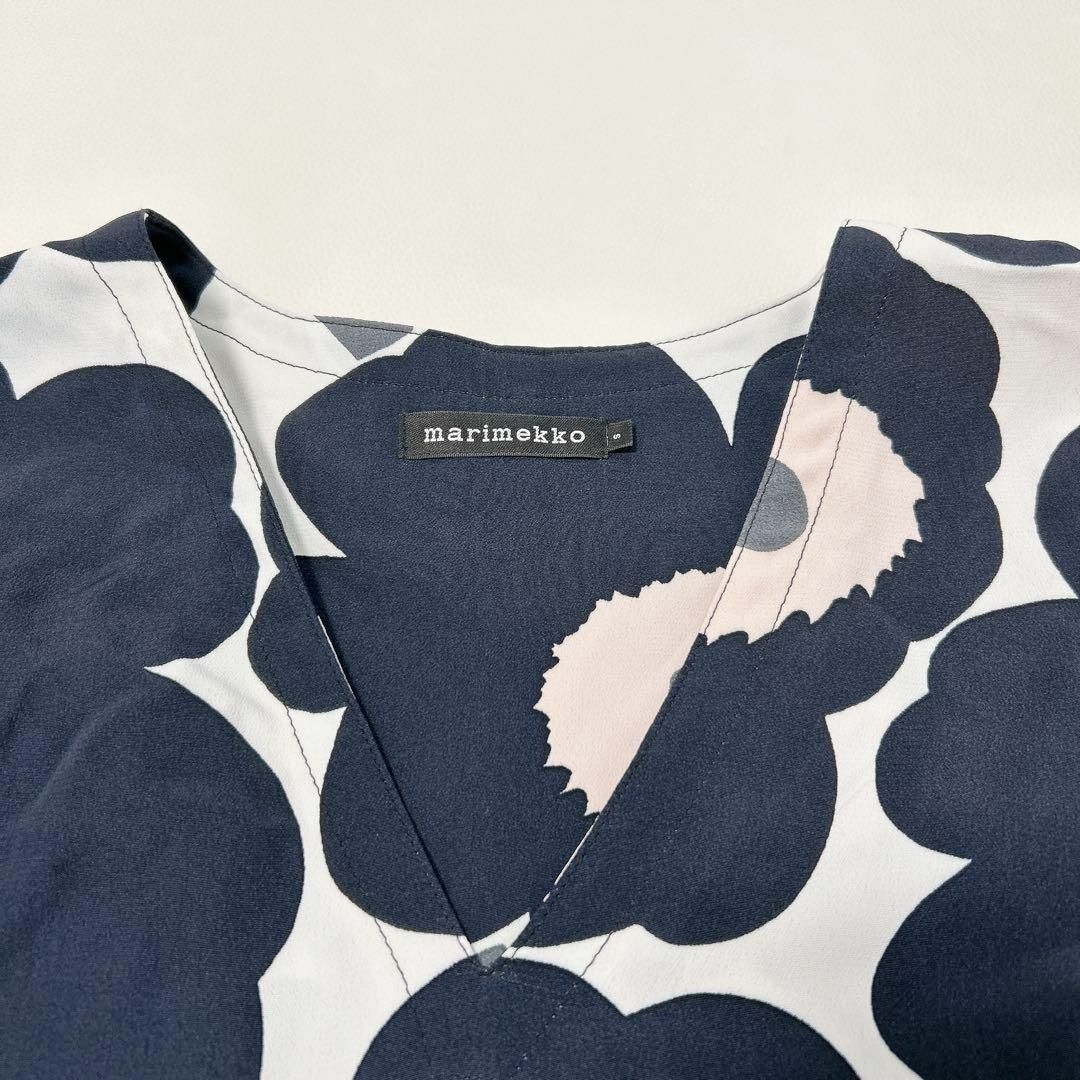 marimekko(マリメッコ)のマリメッコ　ワイドシルエット　ウニッコ　とろみ　半袖ロングワンピース レディースのワンピース(ロングワンピース/マキシワンピース)の商品写真