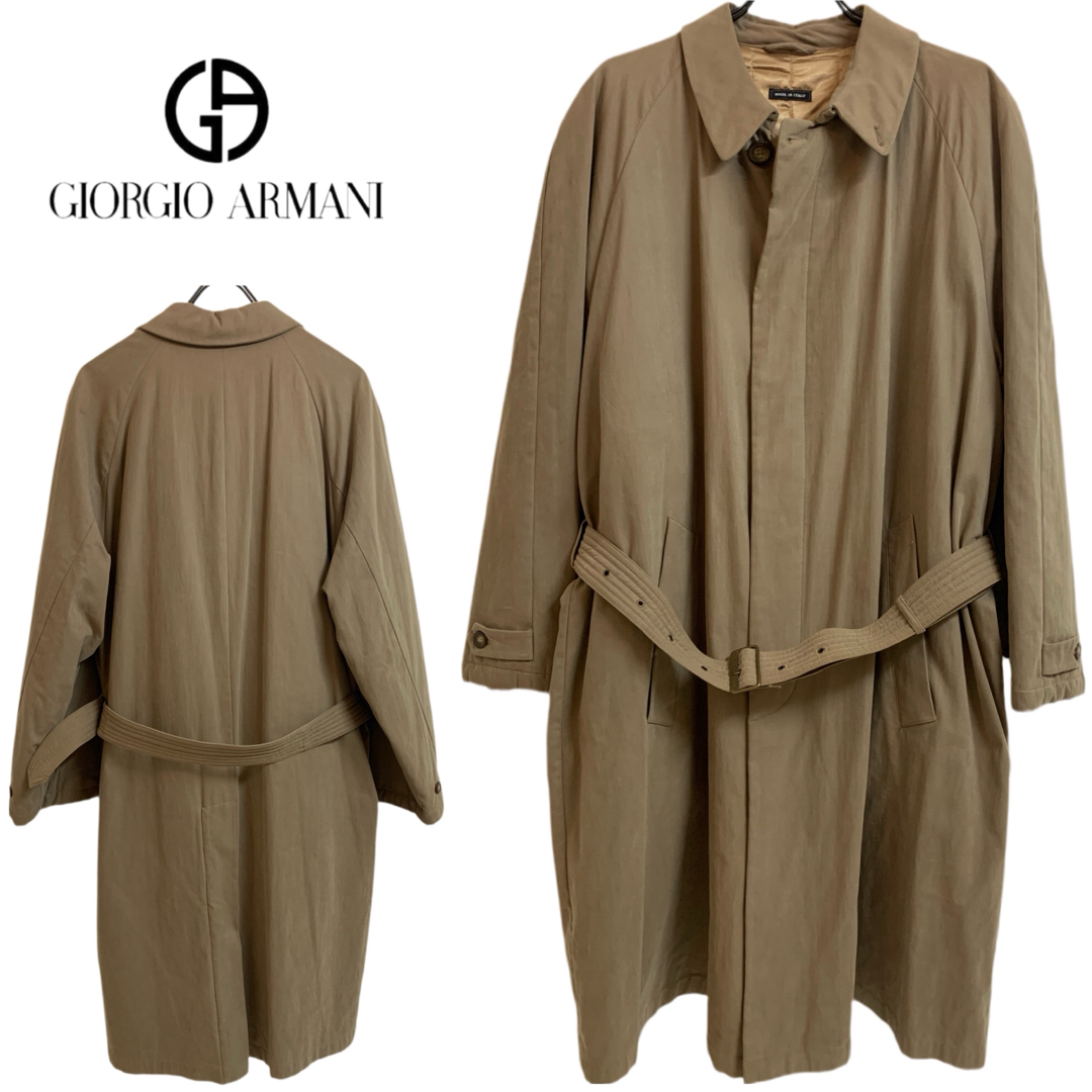 Giorgio Armani(ジョルジオアルマーニ)のGIORGIO ARMANI VINTAGE 90s ITALY製 ロングコート メンズのジャケット/アウター(チェスターコート)の商品写真