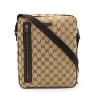 グッチ(Gucci)のグッチ GGキャンバス ショルダーバッグ 斜め掛け レザー （12401078）(ショルダーバッグ)