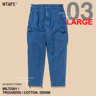 ダブルタップス(W)taps)のWTAPS MILT2301 TROUSERS DENIM デニムパンツ L(デニム/ジーンズ)