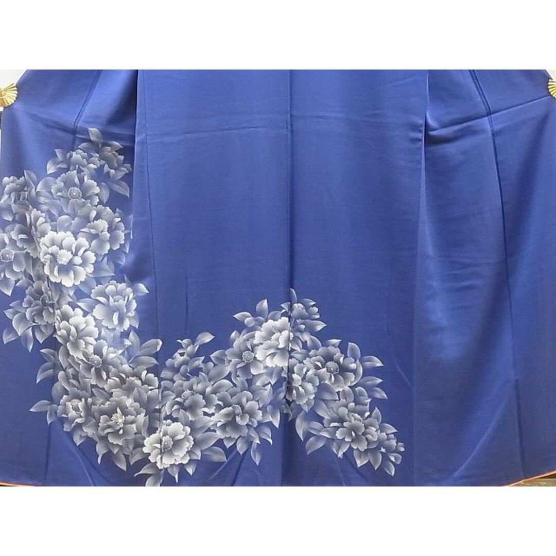 平和屋野田店■訪問着　刺繍　牡丹　銀彩　逸品　n-xi1922 レディースの水着/浴衣(着物)の商品写真