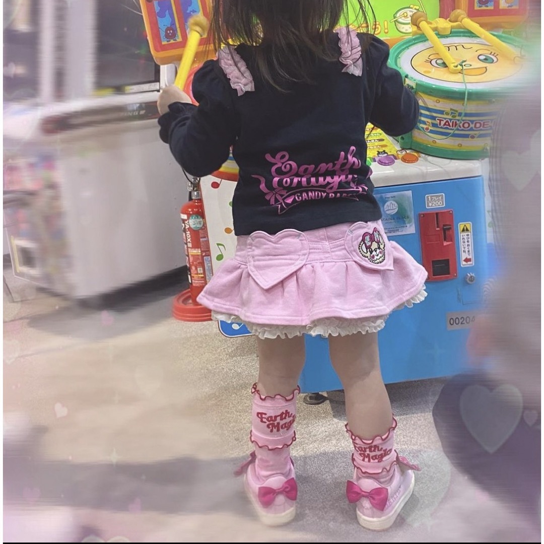 EARTHMAGIC(アースマジック)のインパン付きスカート キッズ/ベビー/マタニティのキッズ服女の子用(90cm~)(スカート)の商品写真