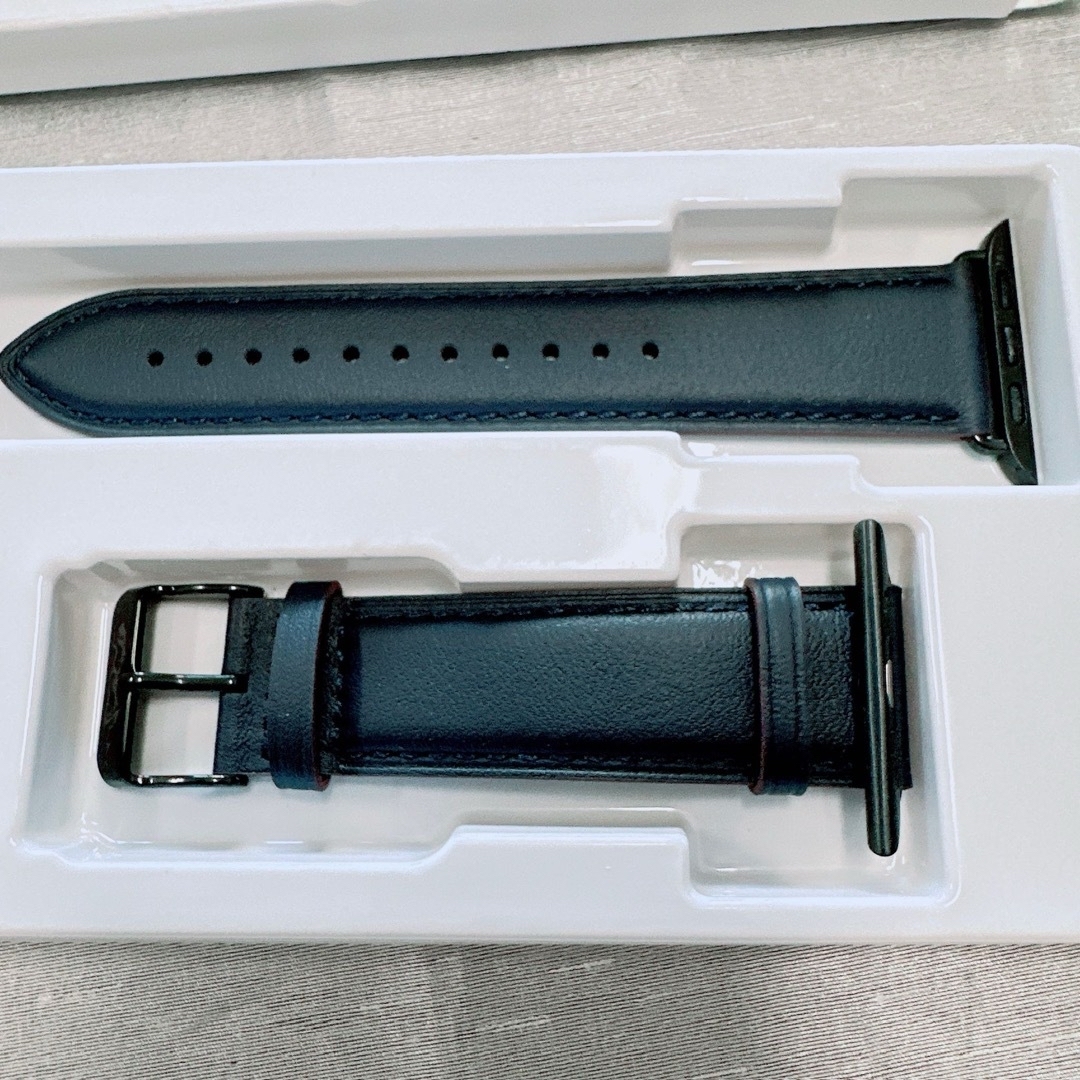 残1点‼️Applewatch バンド 本革 男女兼用 レザー 42/44/45 メンズの時計(レザーベルト)の商品写真