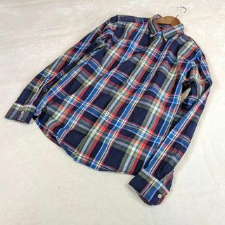 TOMMY HILFIGER - 【トミーヒルフィガー】シャツ　長袖　チェック柄　L　ワンポイント刺繍　綿100％