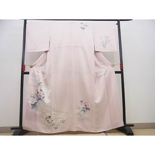 平和屋野田店■訪問着　手描き　牡丹　暈し染め　逸品　n-ts0774(着物)