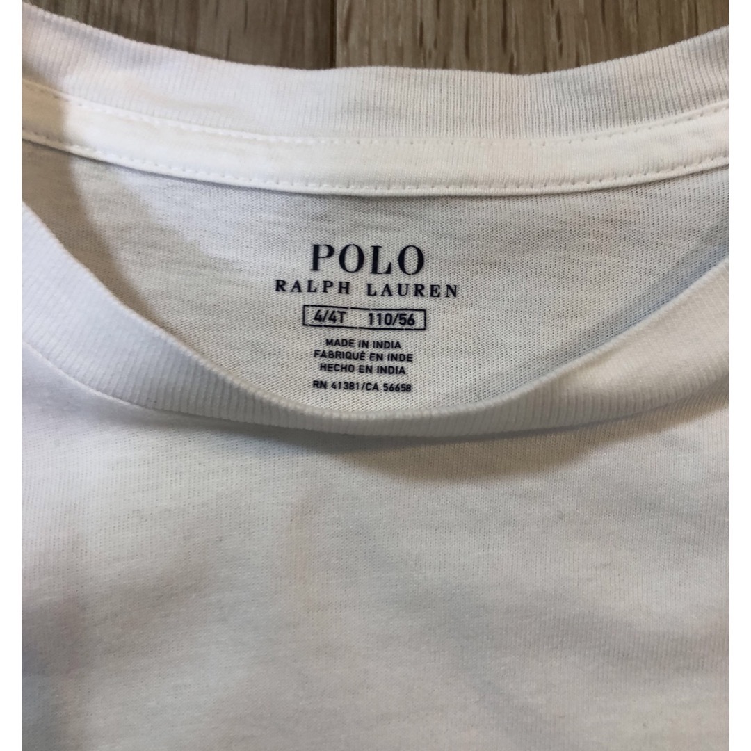 POLO RALPH LAUREN(ポロラルフローレン)のラルフローレン キッズ 白ロンＴ 110cm キッズ/ベビー/マタニティのキッズ服男の子用(90cm~)(Tシャツ/カットソー)の商品写真