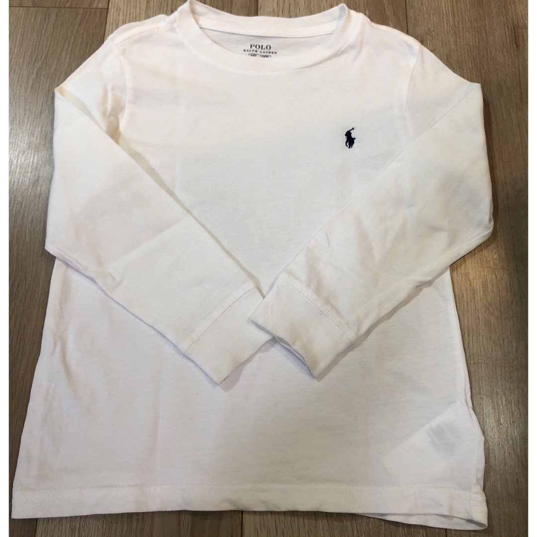 POLO RALPH LAUREN(ポロラルフローレン)のラルフローレン キッズ 白ロンＴ 110cm キッズ/ベビー/マタニティのキッズ服男の子用(90cm~)(Tシャツ/カットソー)の商品写真