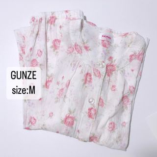 GUNZE - GUNZE   花柄　パジャマ　半袖　ピンク　春夏　M