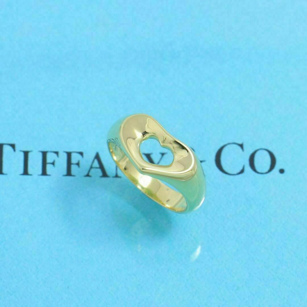 Tiffany & Co.(ティファニー)のティファニー　TIFFANY　K18YG　7号　オープンハートリング　高級　良品 レディースのアクセサリー(リング(指輪))の商品写真