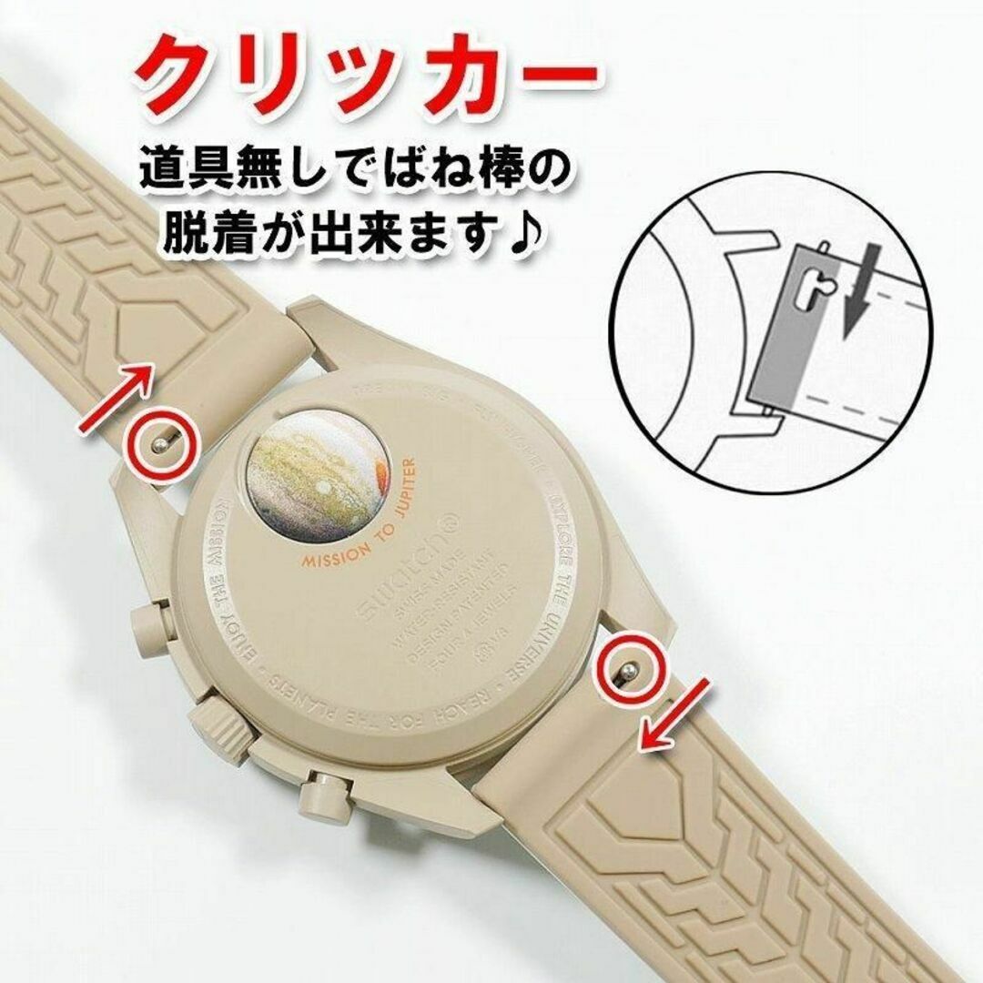 OMEGA(オメガ)のスウォッチ×オメガ Jupiter専用応ラバーベルト Ｄバックル付き W メンズの時計(ラバーベルト)の商品写真