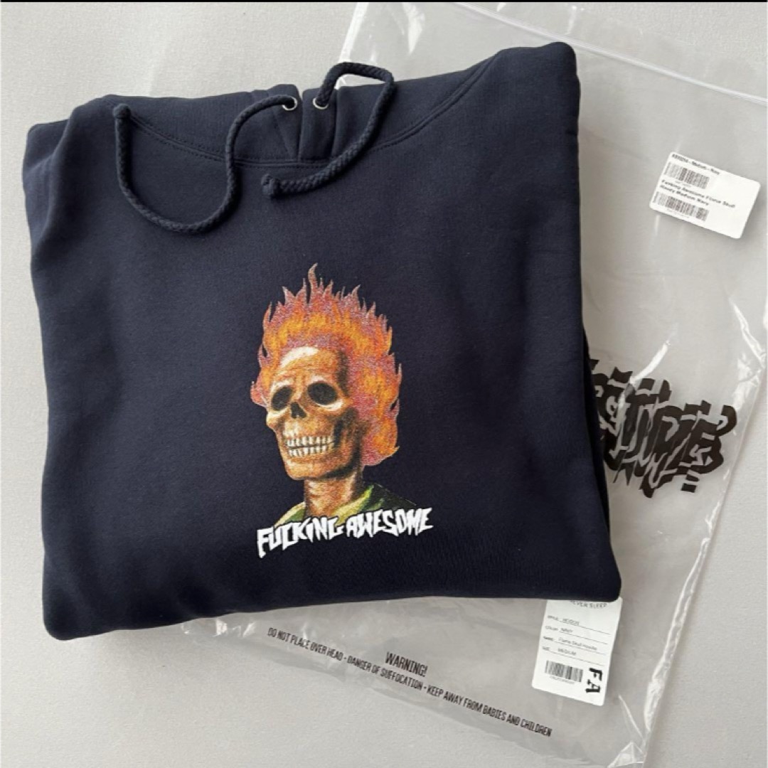 新品未使用FUCKING AWESOME FLAME SKULL HOODIE メンズのトップス(パーカー)の商品写真