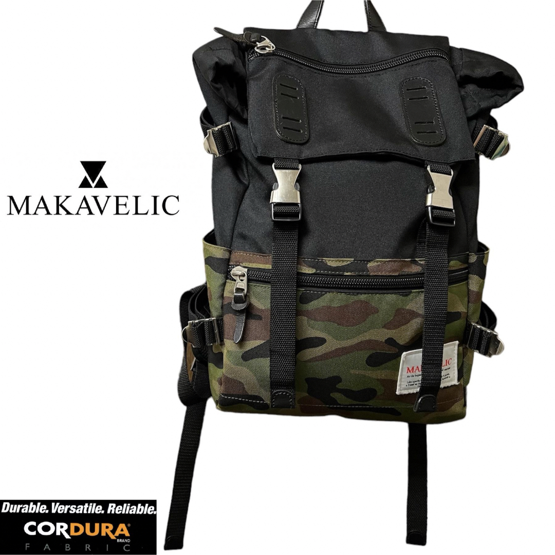 MAKAVELIC(マキャベリック)のMAKAVELIC マキャベリック　ダブルベルト　デイパック　リュック　カモフラ メンズのバッグ(バッグパック/リュック)の商品写真