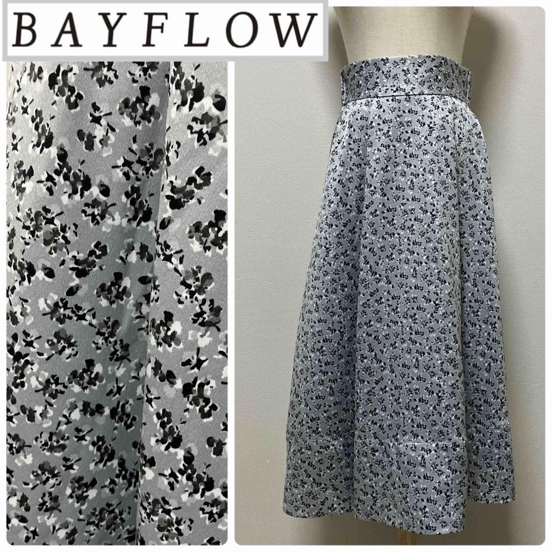 BAYFLOW(ベイフロー)のベイフロー　花柄フレアロングスカート レディースのスカート(ロングスカート)の商品写真