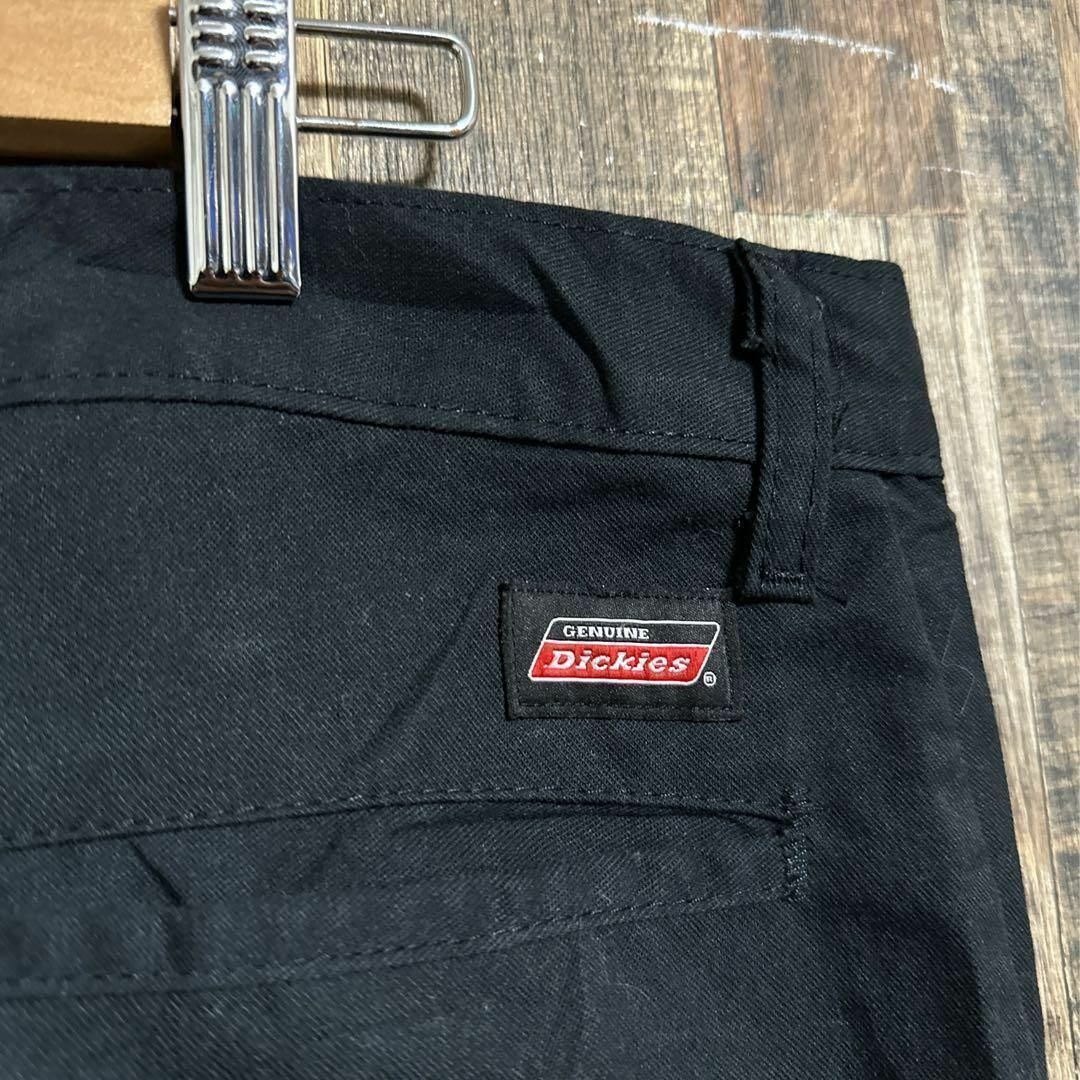 Dickies(ディッキーズ)のディッキーズ カーゴパンツ ブラック ロゴ ワークパンツ USA古着 アメカジ メンズのパンツ(ワークパンツ/カーゴパンツ)の商品写真