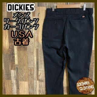 ディッキーズ(Dickies)のディッキーズ ブラック 776 スリム フィット ワーク パンツ USA古着(ワークパンツ/カーゴパンツ)