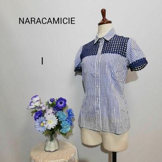 ナラカミーチェ(NARACAMICIE)のナラカミーチェ　極上美品　半袖シャツ　チェック柄　Мサイズ(シャツ/ブラウス(半袖/袖なし))