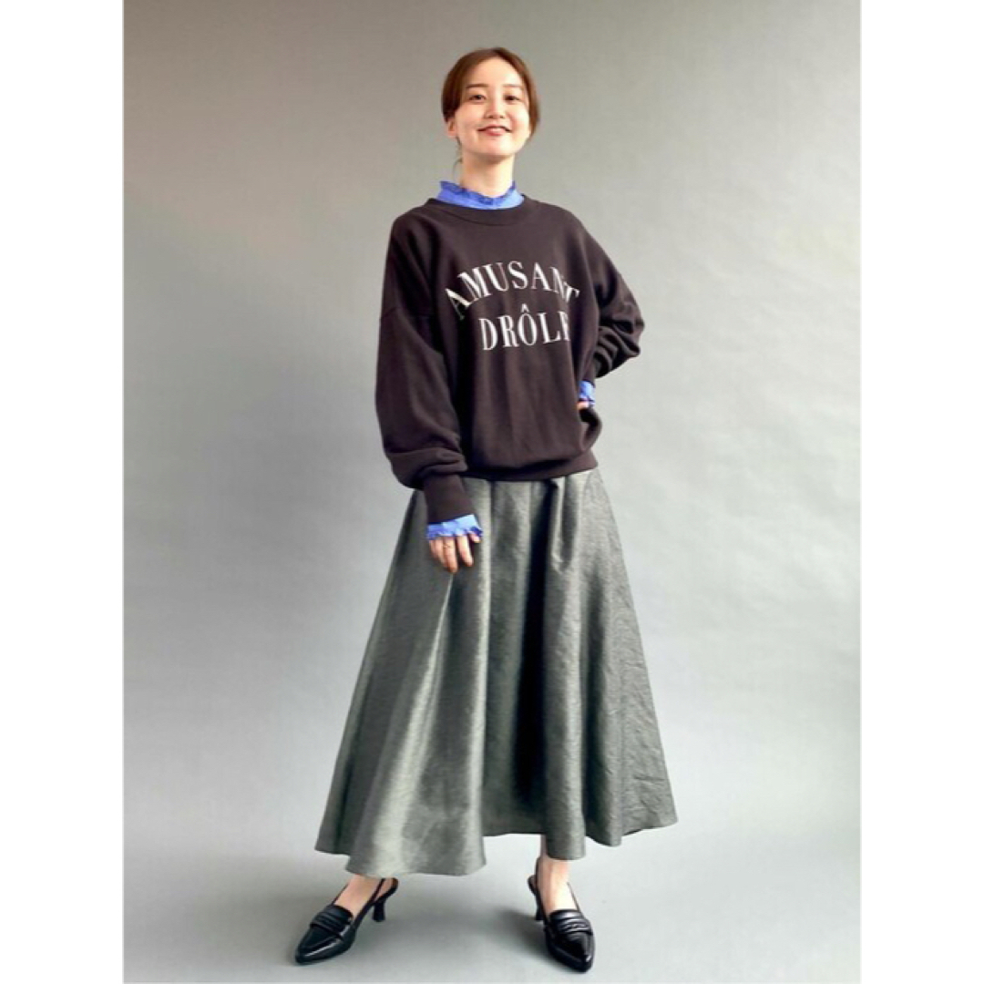 IENA(イエナ)のIENA イエナ デザインシャンタンギャザーフレアスカート レディースのスカート(ロングスカート)の商品写真