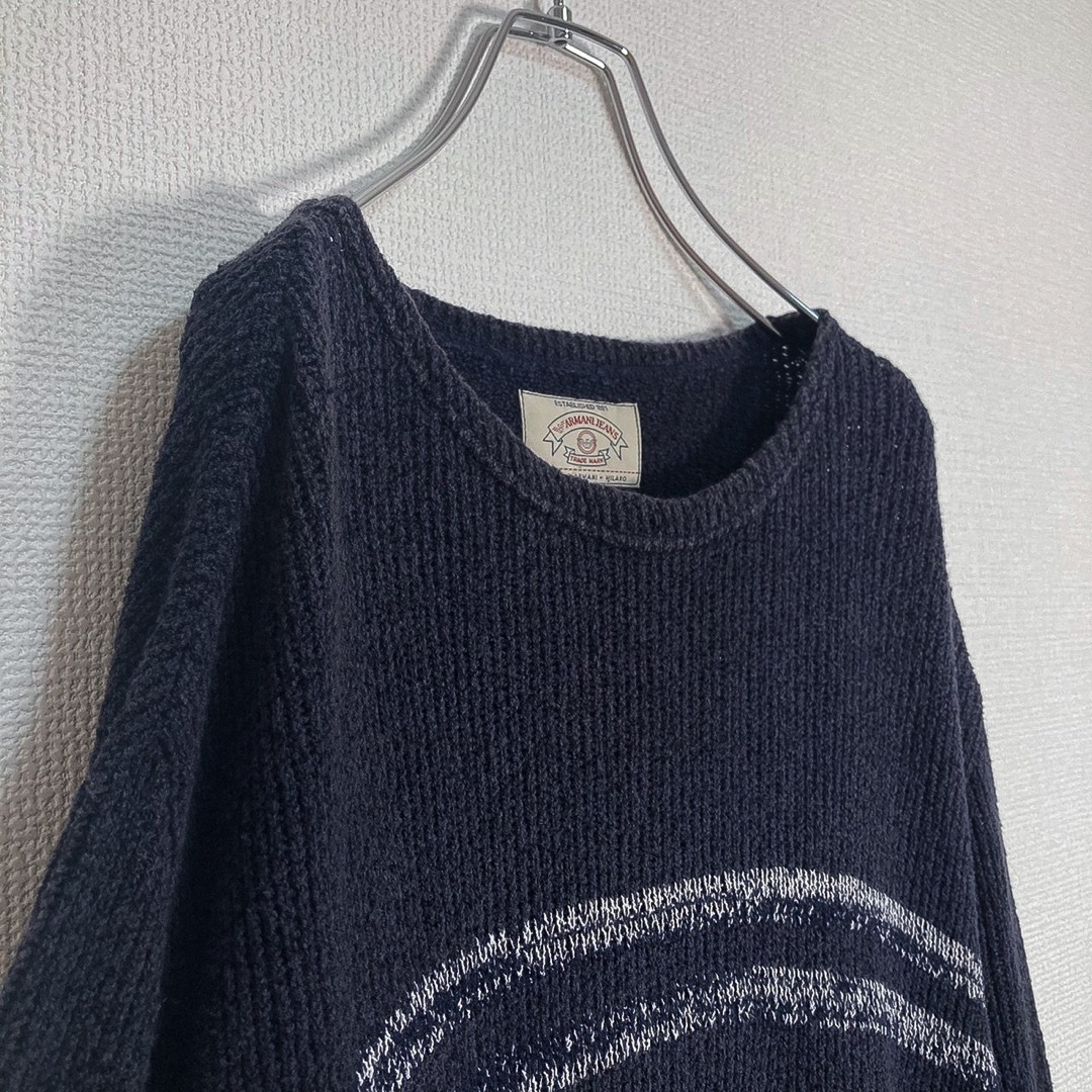 ARMANI JEANS(アルマーニジーンズ)の【レア】ARMANI JEANS/アルマーニジーンズ デザインニット イタリア製 メンズのトップス(ニット/セーター)の商品写真