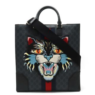 グッチ(Gucci)のグッチ GGスプリーム アングリーキャット トートバッグ （22401157）(トートバッグ)